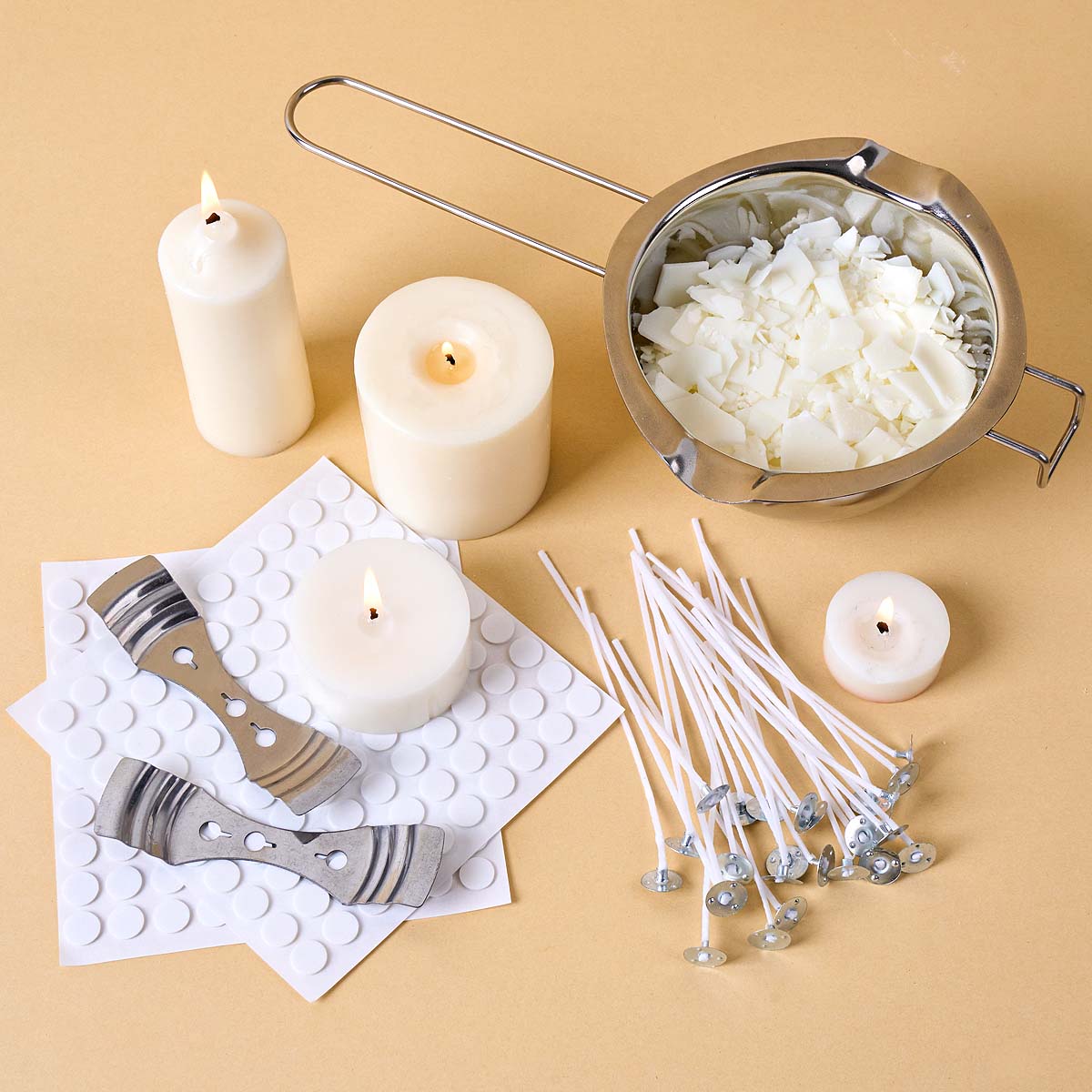 Candle Making For Beginners - DIY Handgemachtes Kerzenherstellungs-Werkzeugset mit Schmelztopf Wachskern