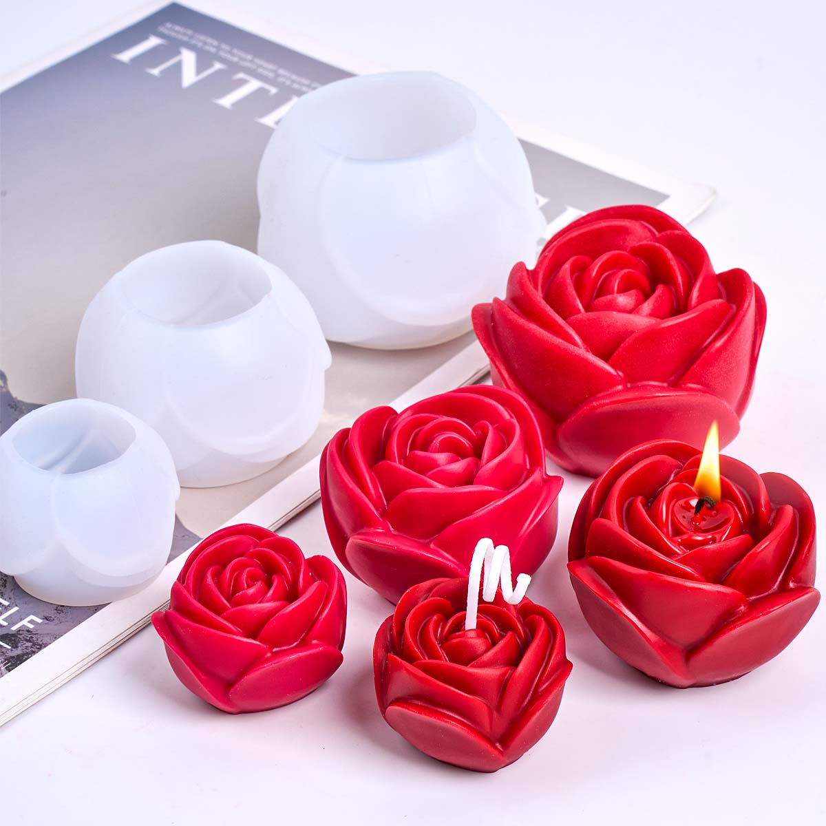 Candle Making For Beginners - 3D Blumenform Silikon Kerzenform DIY Romantische