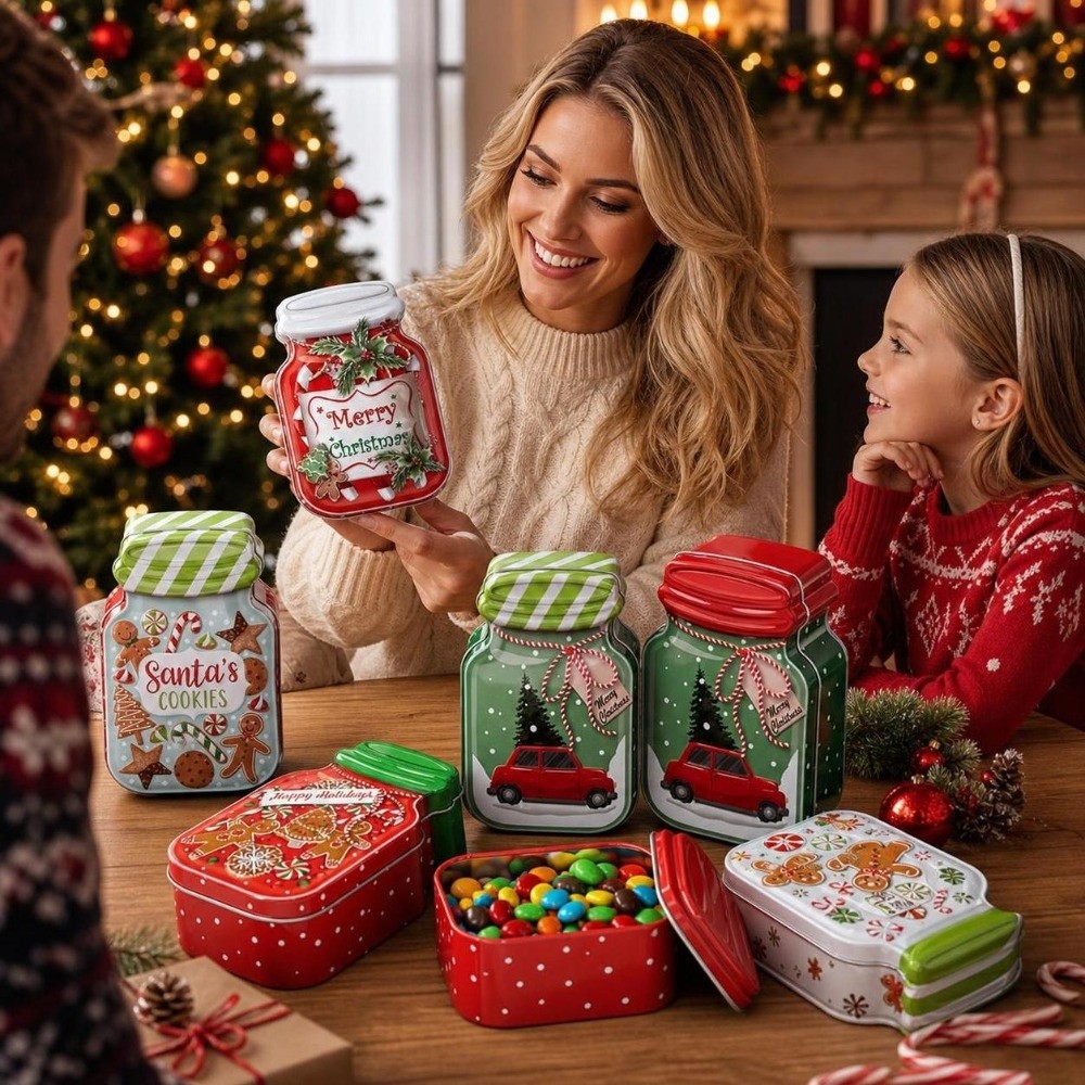 Metall-Weihnachtsdose mit Deck – Tin Container Lid Bewertung und Preis