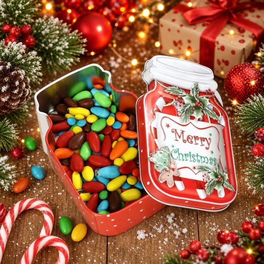 Metall-Weihnachtsdose mit Deck – Tin Container Lid Bewertung und Preis