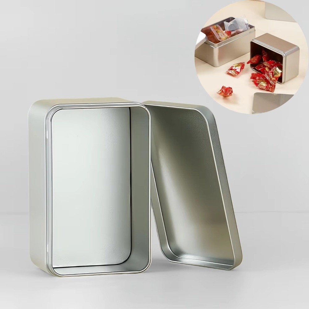 Neue einfarbige Blechdose mit  – Tin Container Lid Bewertung und Preis