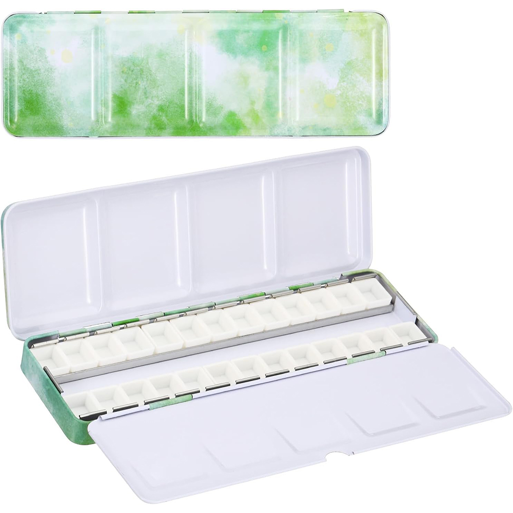 Leere Aquarellpalette, Metall- – Tin Container Lid Bewertung und Preis