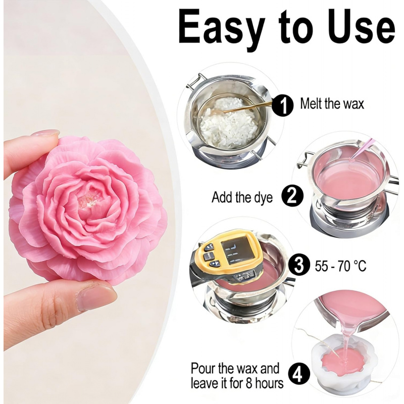 5-teiliges Blumen-Kerzenformen – Candle Making For Beginners Bewertung und Preis