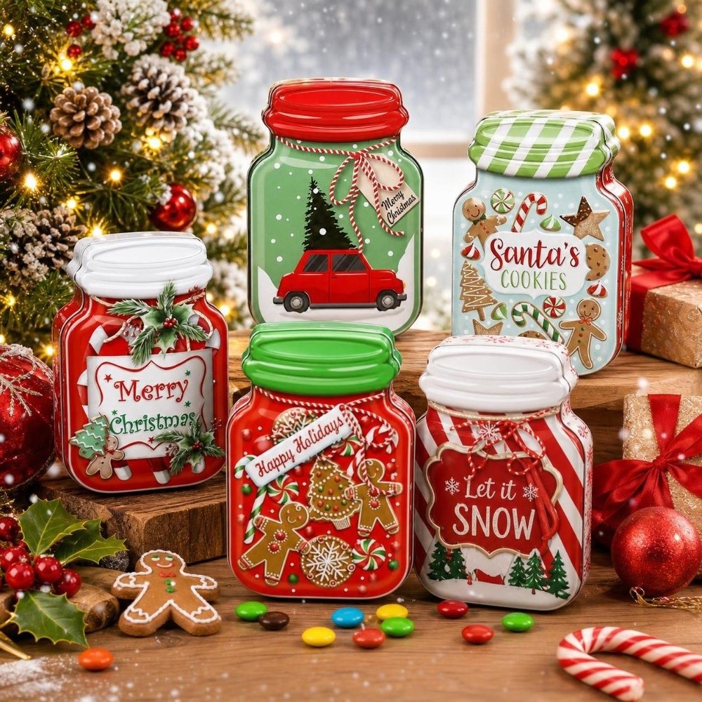 Metall-Weihnachtsdose mit Deck – Tin Container Lid Bewertung und Preis