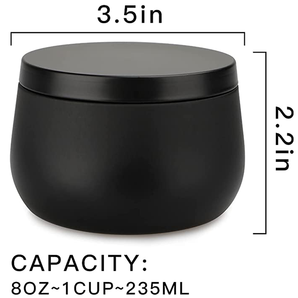 12 Stück 8 Unzen Weiß Schwarz  – Tin Container Lid Bewertung und Preis